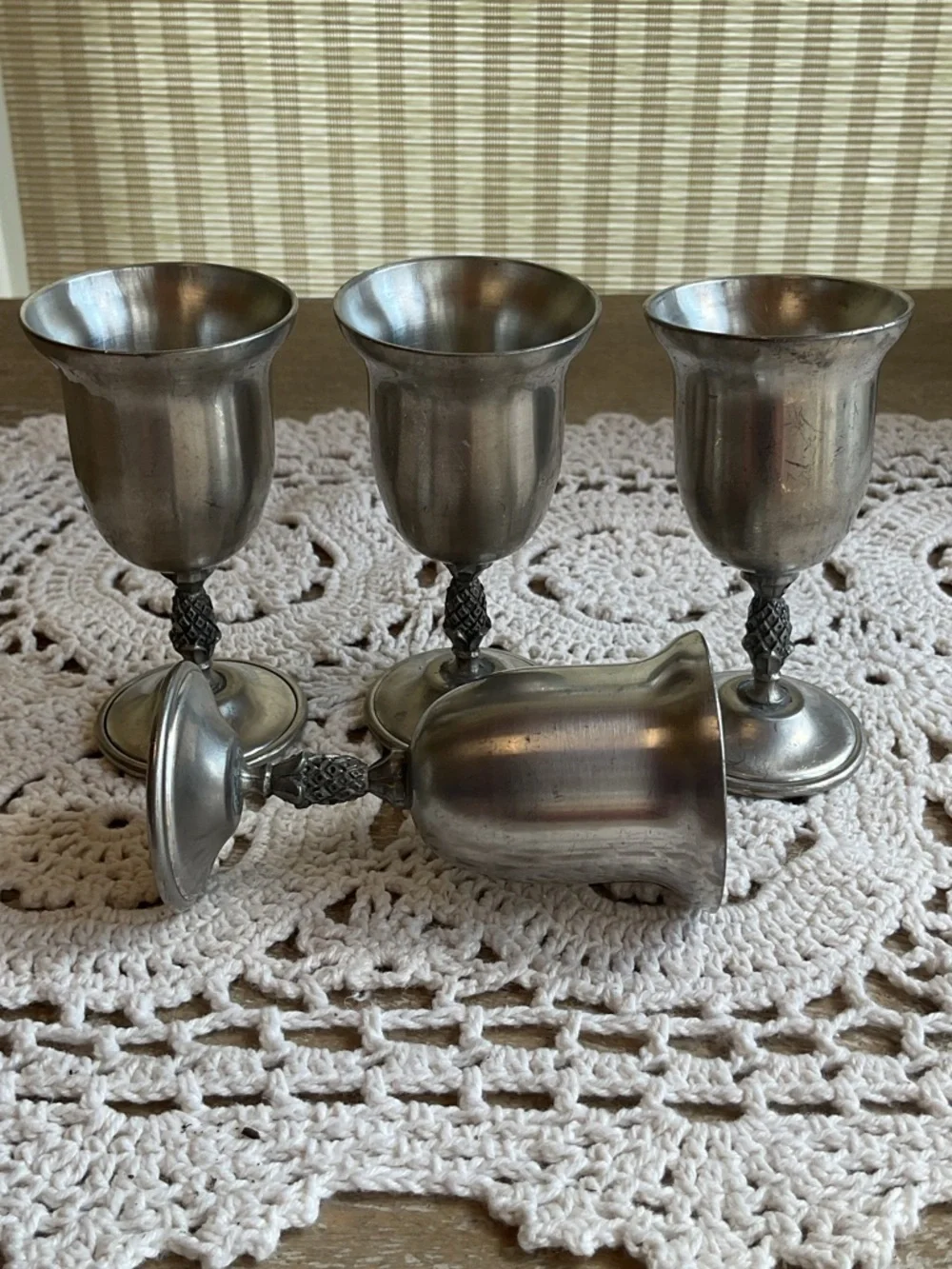 Vintage Revere Pewter cordial glasses- Set of 4 - Picture 3 of 7